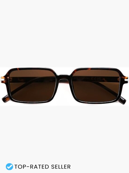 Trendy Rectangle Sunglasses Retro Slim Square Sun Glasses UV400 Protection main image 5